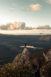 Preview wallpaper lonely, loneliness, rock, mountains