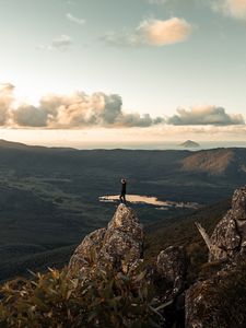 Preview wallpaper lonely, loneliness, rock, mountains