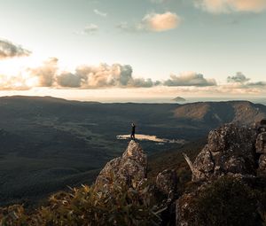 Preview wallpaper lonely, loneliness, rock, mountains