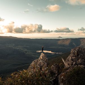 Preview wallpaper lonely, loneliness, rock, mountains