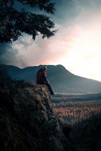 Preview wallpaper lonely, loneliness, rocks, mountains