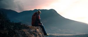 Preview wallpaper lonely, loneliness, rocks, mountains