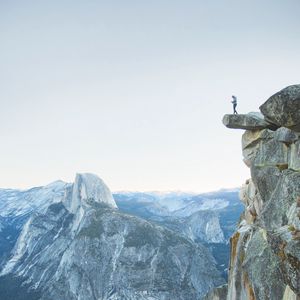 Preview wallpaper lonely, loneliness, rocks, cliff