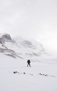 Preview wallpaper lonely, loneliness, rocks, snow