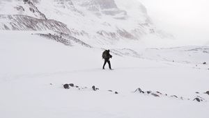 Preview wallpaper lonely, loneliness, rocks, snow