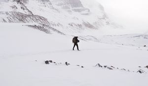 Preview wallpaper lonely, loneliness, rocks, snow