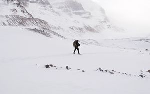 Preview wallpaper lonely, loneliness, rocks, snow