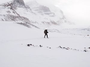 Preview wallpaper lonely, loneliness, rocks, snow