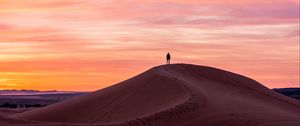 Preview wallpaper lonely, loneliness, silhouette, desert