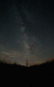 Preview wallpaper lonely, loneliness, space, starry sky