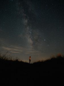 Preview wallpaper lonely, loneliness, space, starry sky