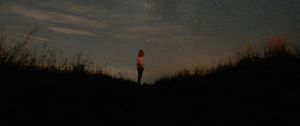 Preview wallpaper lonely, loneliness, space, starry sky