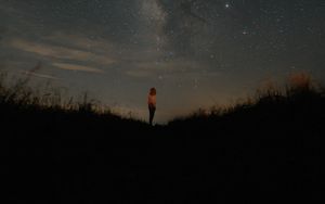 Preview wallpaper lonely, loneliness, space, starry sky