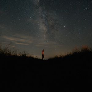 Preview wallpaper lonely, loneliness, space, starry sky