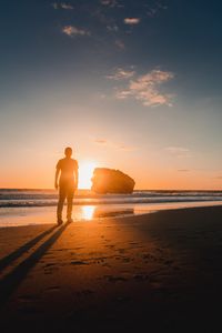 Preview wallpaper lonely, loneliness, sunset, beach