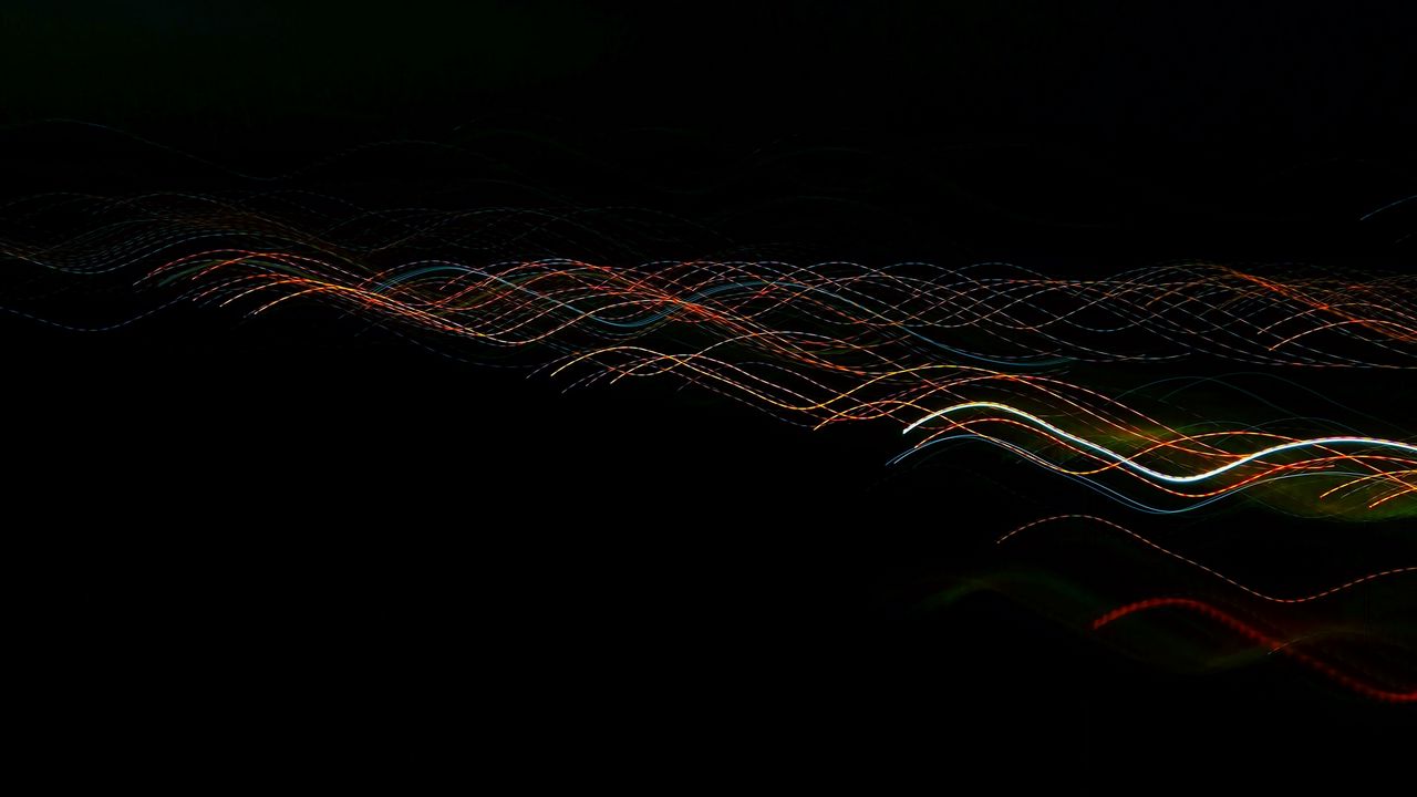 Wallpaper long exposure, freezelight, waves, wavy, black hd, picture, image
