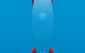 Preview wallpaper longboard, skateboard, blue, red, minimalism