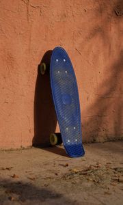 Preview wallpaper longboard, skateboard, wall, shadow