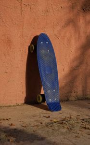 Preview wallpaper longboard, skateboard, wall, shadow