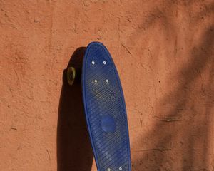 Preview wallpaper longboard, skateboard, wall, shadow