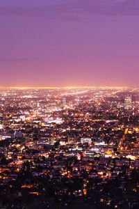 Preview wallpaper los angeles, usa, panorama, night city