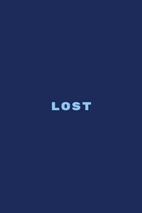 Preview wallpaper lost, word, inscription, minimalism, blue