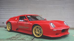 Preview wallpaper lotus europa, car, red, side view, tuning