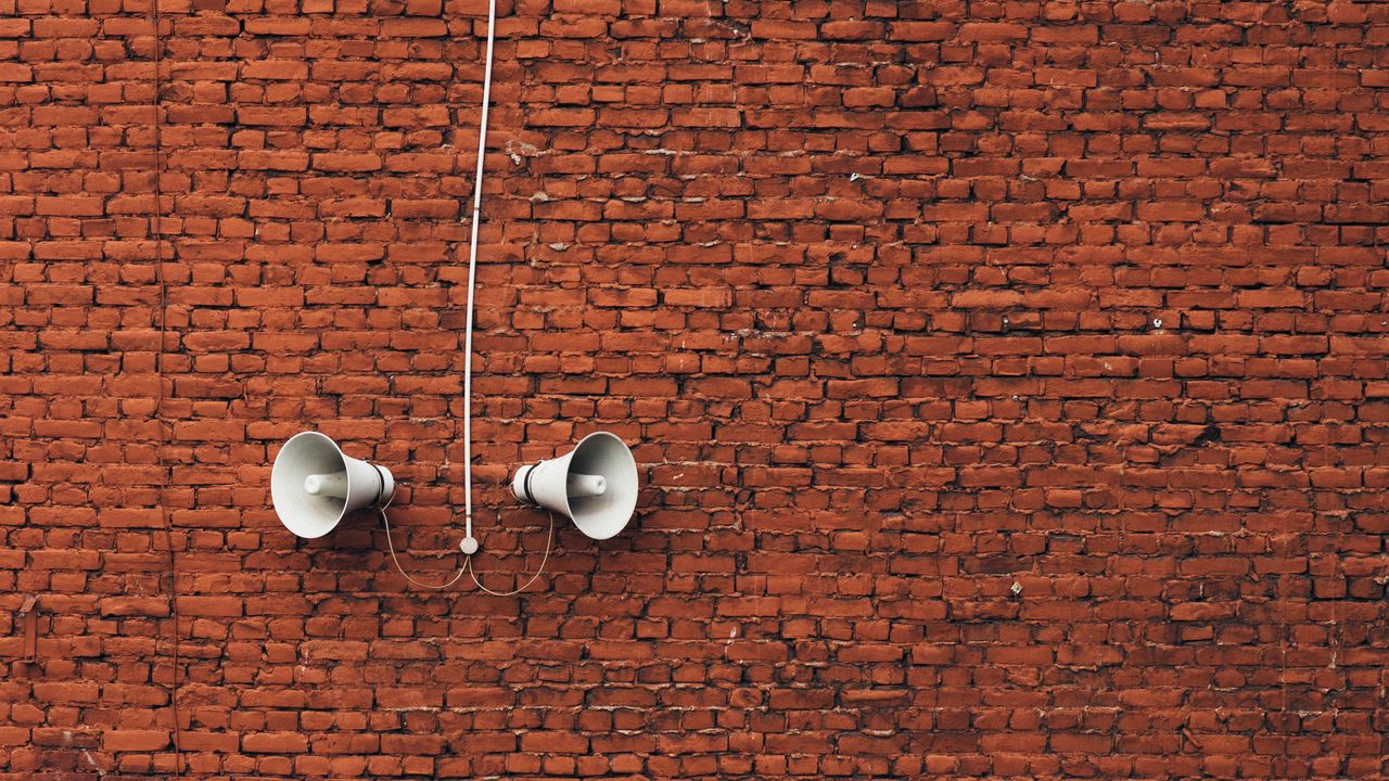 Wallpaper loudspeaker, alarm, minimalism