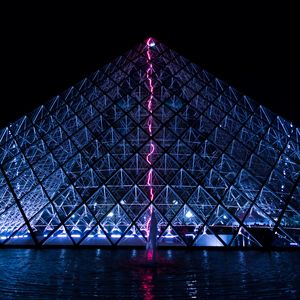 Preview wallpaper louvre, paris, france, night