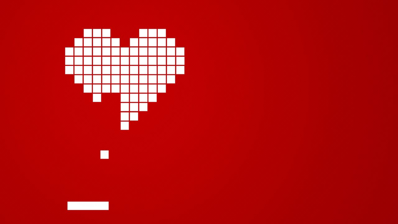 Wallpaper love, game, heart, square, collect