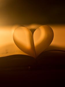 Preview wallpaper love, heart, happiness, book, light