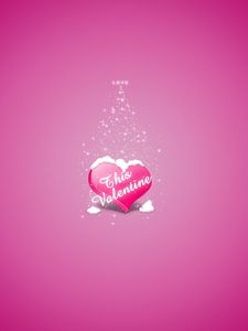 Preview wallpaper love, heart, pink, snow