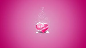 Preview wallpaper love, heart, pink, snow