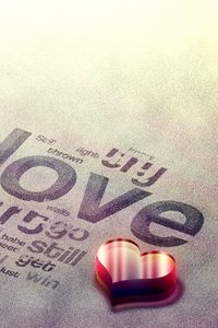 Preview wallpaper love, heart, sign