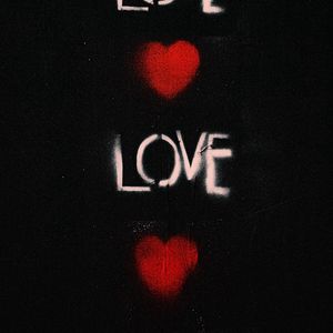 Preview wallpaper love, hearts, words, graffiti