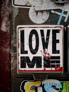 Preview wallpaper love, inscription, text, scratches