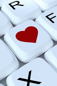 Preview wallpaper love, keyboard, heart, letter