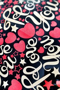Preview wallpaper love, lettering, hearts, stars, paint