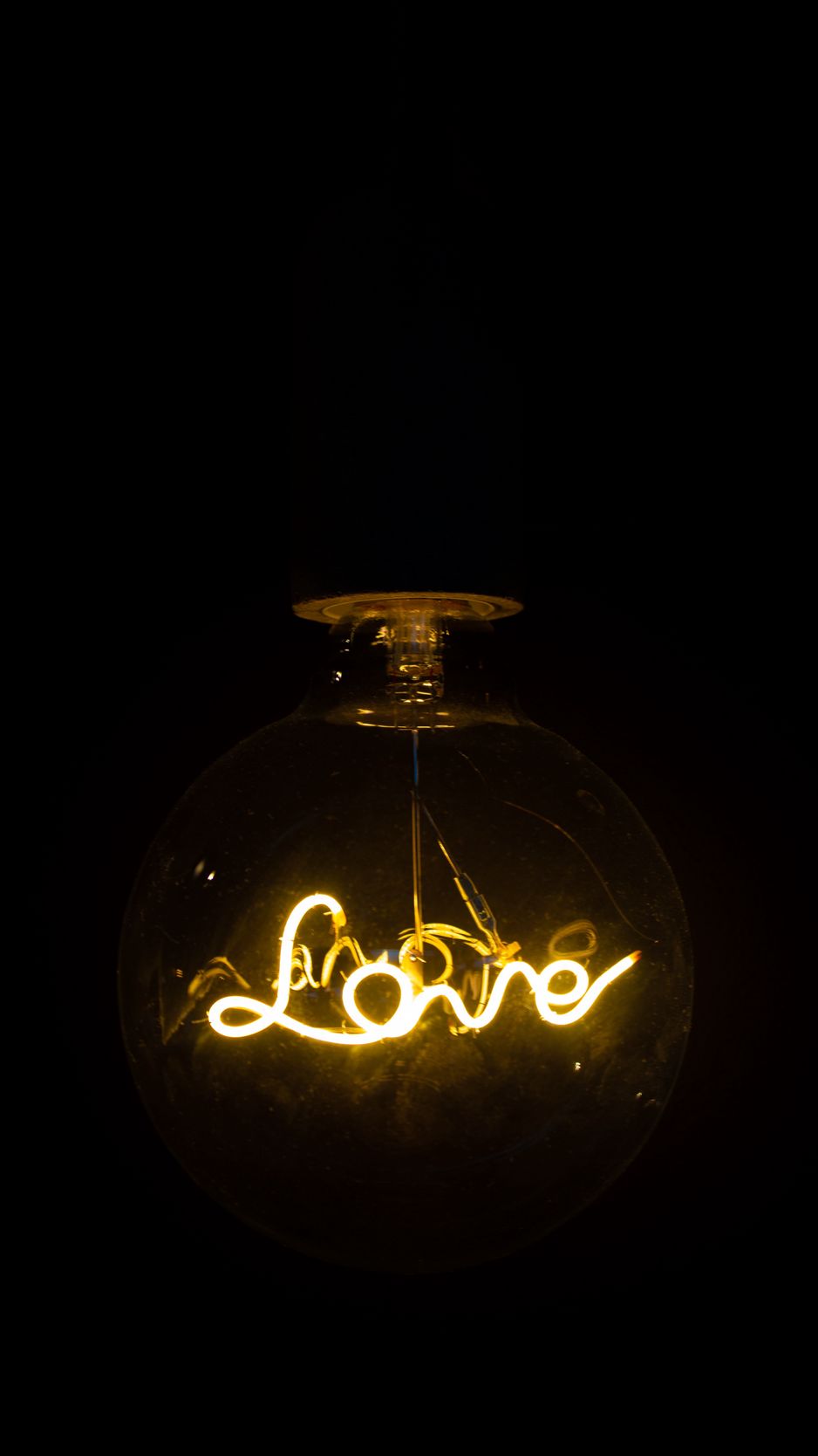 Download wallpaper 938x1668 love, neon, lamp, inscription, word iphone  8/7/6s/6 for parallax hd background