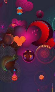 Preview wallpaper love, paint, drawing, multicolored