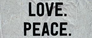 Preview wallpaper love, peace, freedom, words, inscription