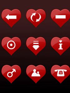 Preview wallpaper love, signs, hearts, black, red