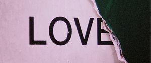 Preview wallpaper love, word, inscription, paint, spots