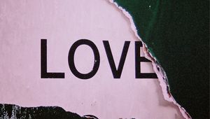 Preview wallpaper love, word, inscription, paint, spots