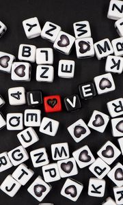 Preview wallpaper love, words, cube, inscription