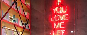 Preview wallpaper love, words, inscription, neon