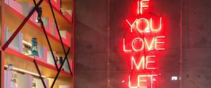 Preview wallpaper love, words, inscription, neon