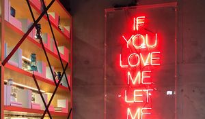 Preview wallpaper love, words, inscription, neon