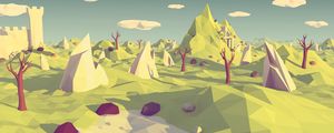 Preview wallpaper low poly, polygon, landscape, abstraction