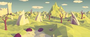 Preview wallpaper low poly, polygon, landscape, abstraction